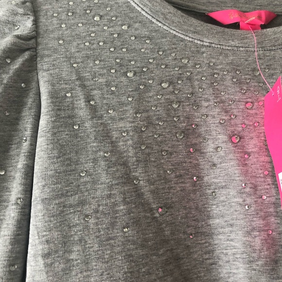 NWT Lilly Pulitzer Jansen Dress “Heathered seaside gray” Size Large - Picture 4 of 7